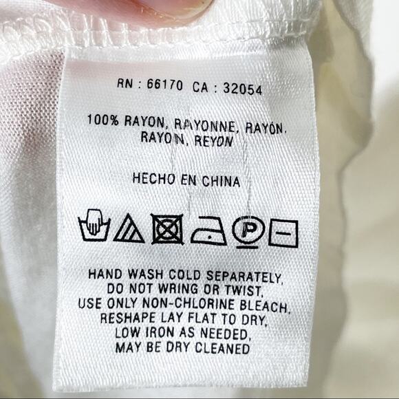 Vanessa Virginia Devi Embroidered Racerback Tank Top White Yellow Size Small - Picture 9 of 9